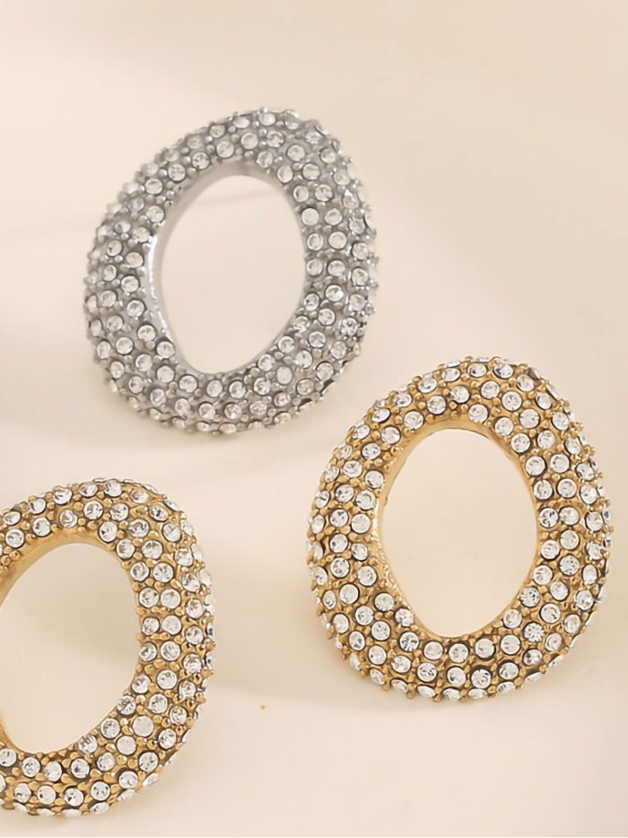 Pendientes círculo con circonitas