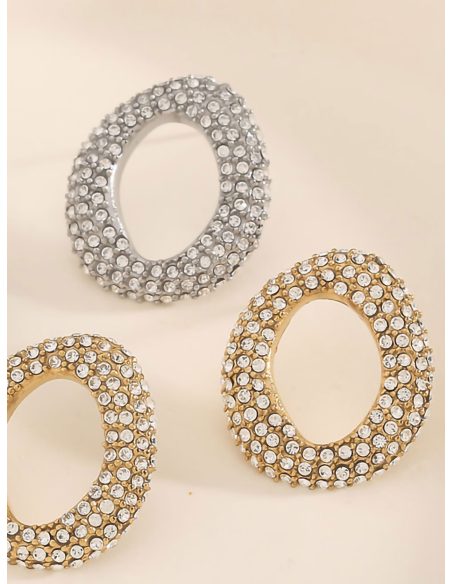 Pendientes círculo con circonitas