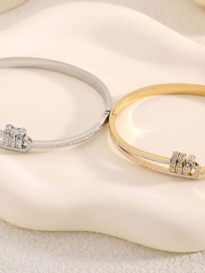 Pulsera rígida con circonita 2