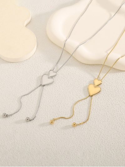 Collar doble corazón