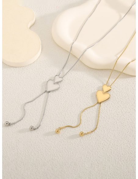 Collar doble corazón