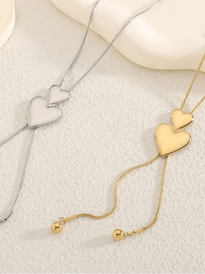 Collar doble corazón