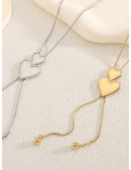 Collar doble corazón