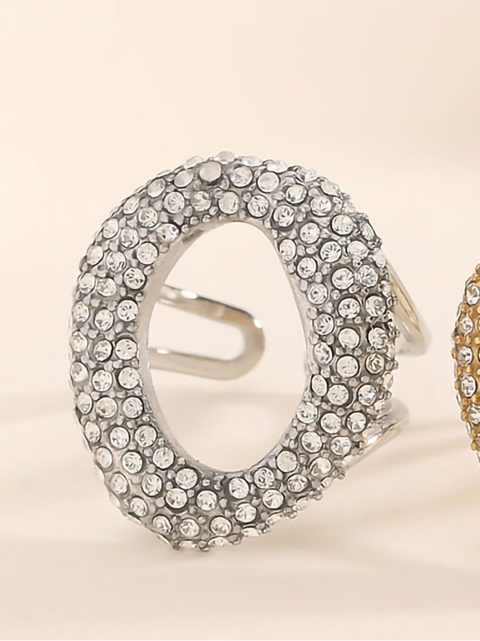 Anillo círculo con circonitas