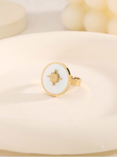 Anillo redondo nácar