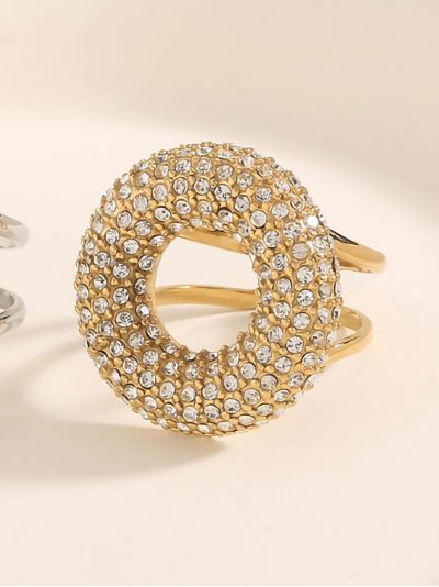 Anillo círculo con circonitas 2