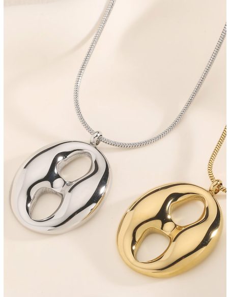 Collar colgante ovalado