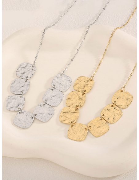 Collar medallas martilladas