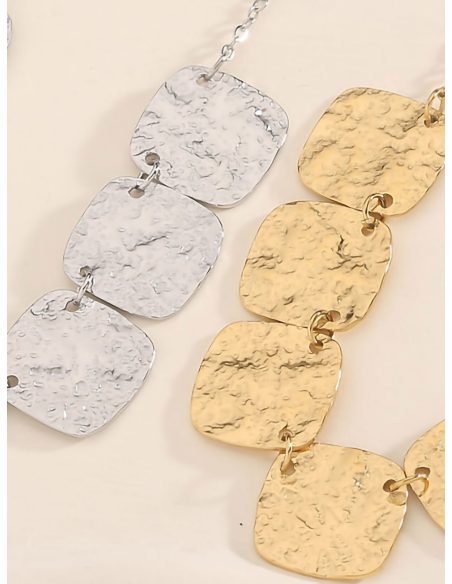 Collar medallas martilladas