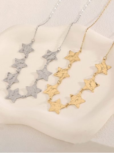 Collar estrellas martilladas
