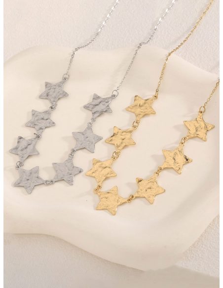 Collar estrellas martilladas