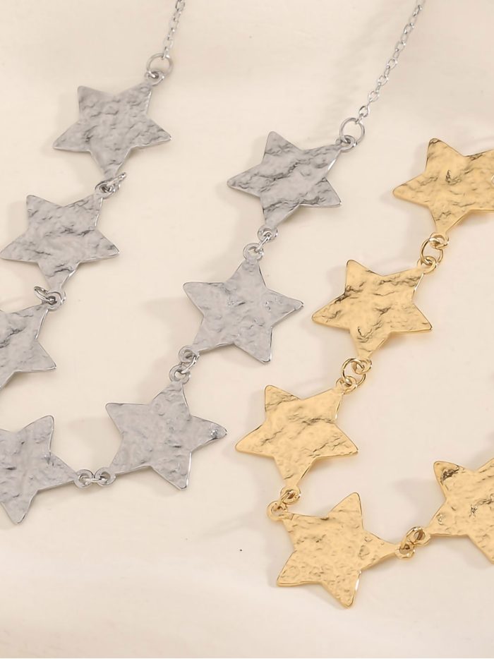 Collar estrellas martilladas