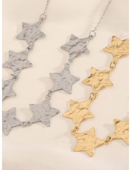 Collar estrellas martilladas