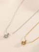 Blumenhalskette mit Zirkonia und Perlendetail