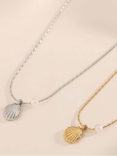 Collar concha detalle perla 2