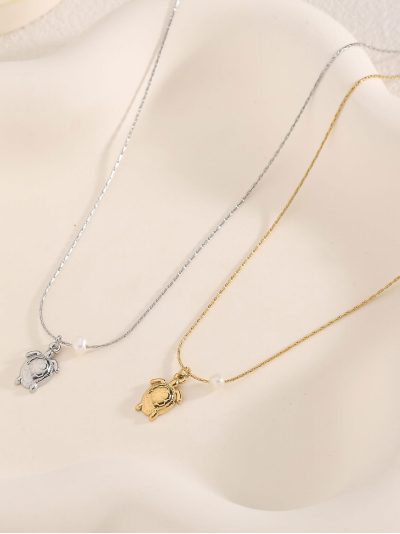 Collar tortuga detalle perla