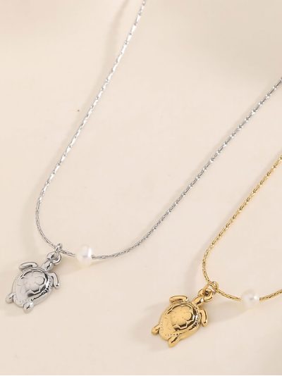 Collar tortuga detalle perla 2