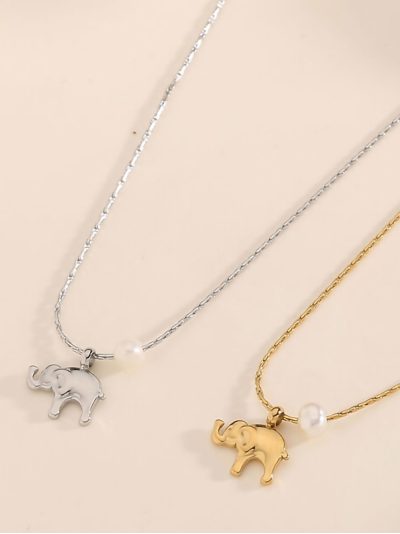 Collar elefante detalle perla 2