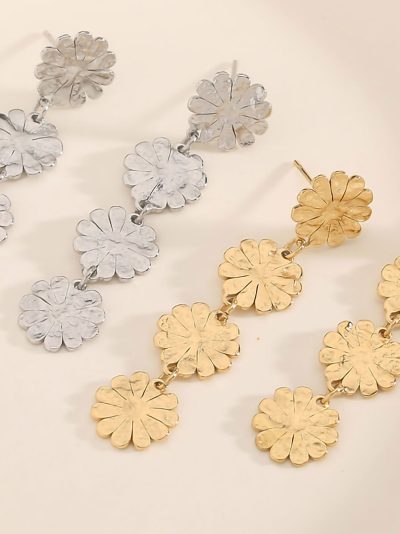 Pendientes hojas martilladas 2