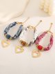 Pulsera pañuelo estampado charm corazón