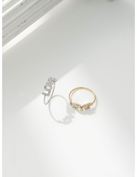 Anillo LOVE con circonitas