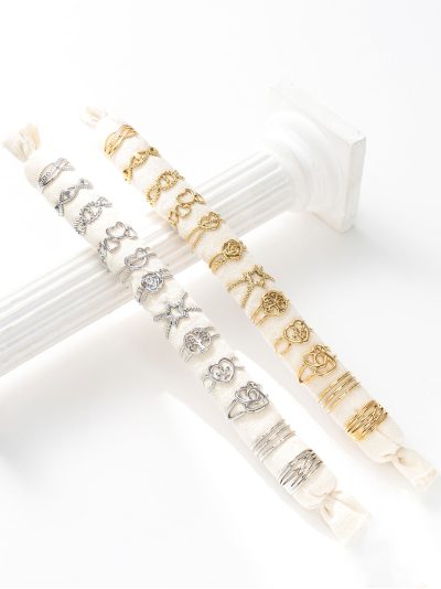 Conjunto de 12 anillos - Expositor incluido