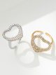 Anillo corazón con circonitas