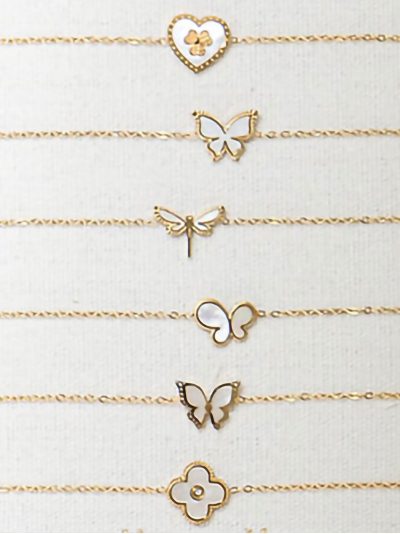 Conjunto de 12 pulseras con colgantes de nácar - Expositor incluido 2