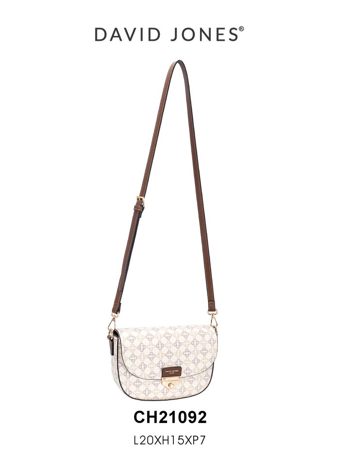 Bolso bandolera tipo saddle con estampado