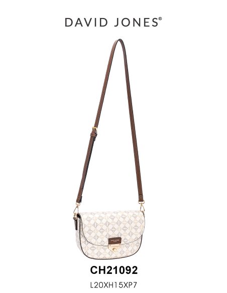 Bolso bandolera tipo saddle con estampado