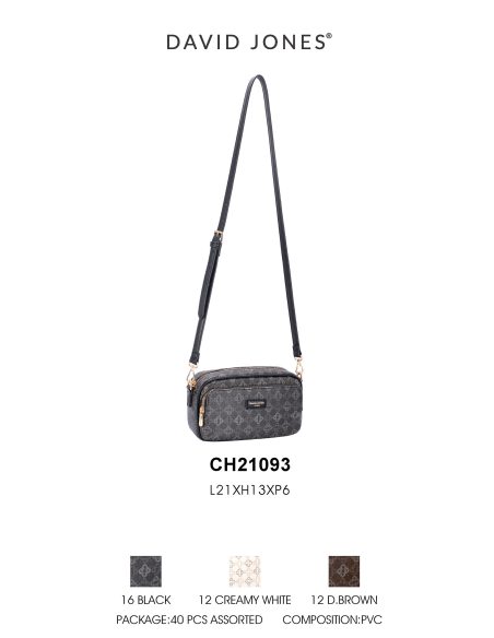 Umhängetasche mit Doppelreißverschluss und bedrucktem Muster