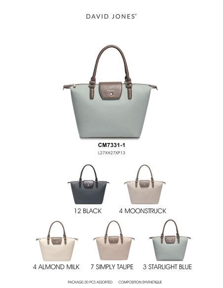 Bolso shopper contraste cremallera