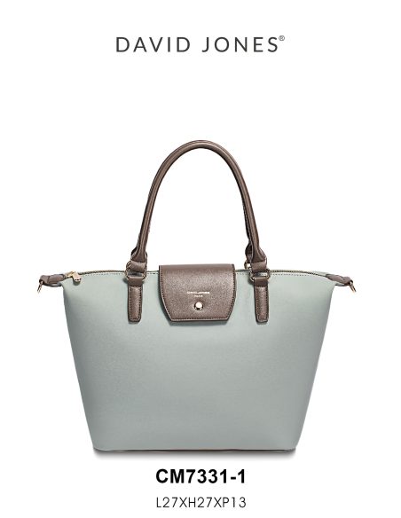 Bolso shopper contraste cremallera