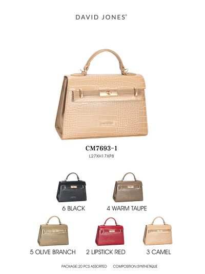 Bolso de mano efecto cocodrilo con cierre metálico 2