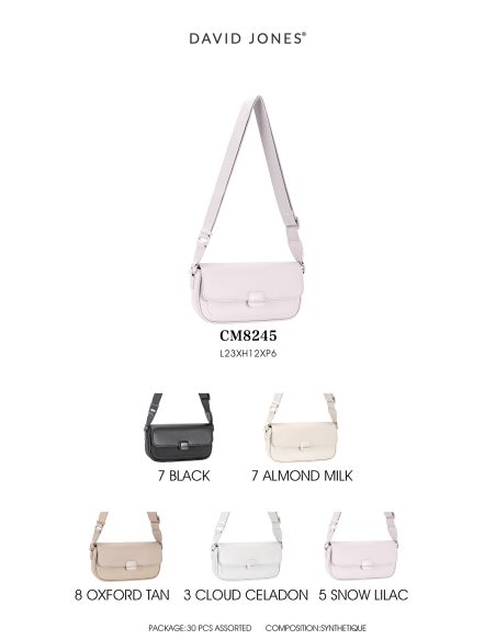 Bolso bandolera solapa y cierre de hebilla