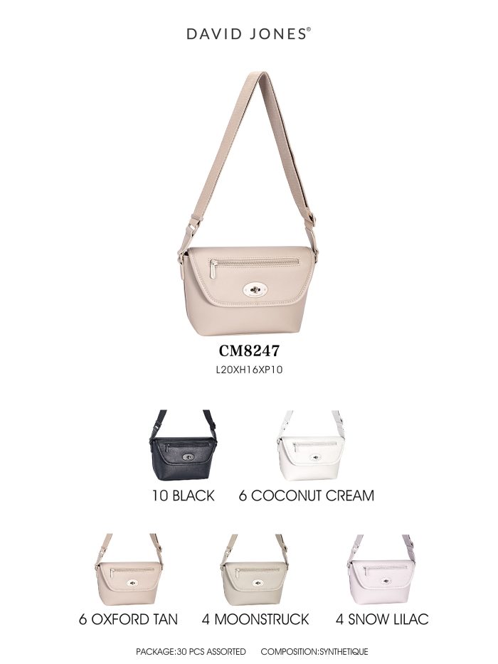 Bolso bandolera solapa y bolsillo con cremallera