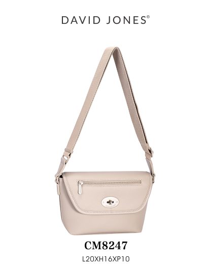 Bolso bandolera solapa y bolsillo con cremallera