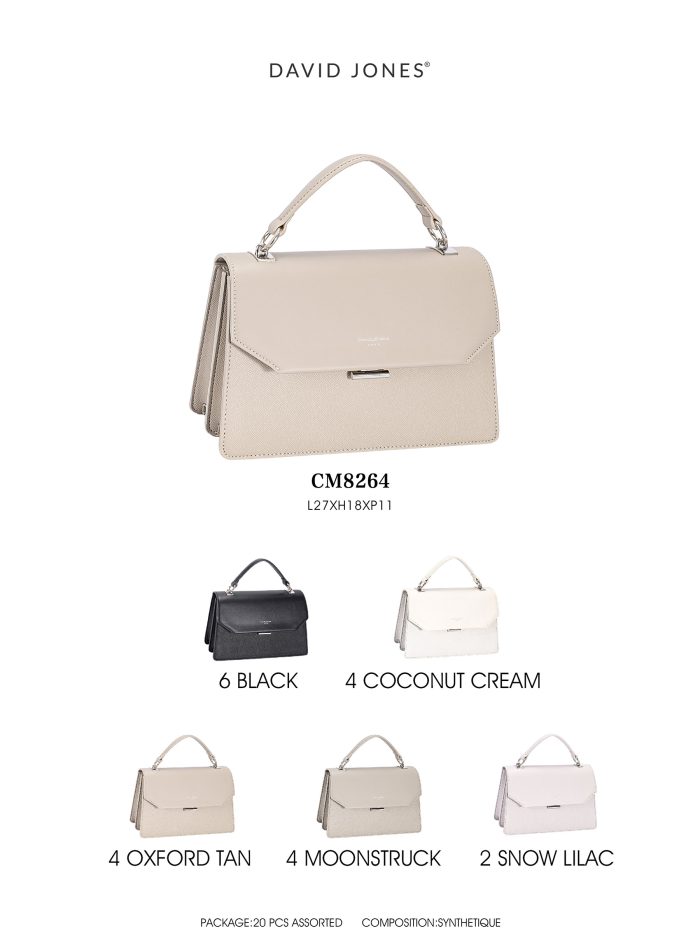 Bolso de mano solapa y cierre metálico