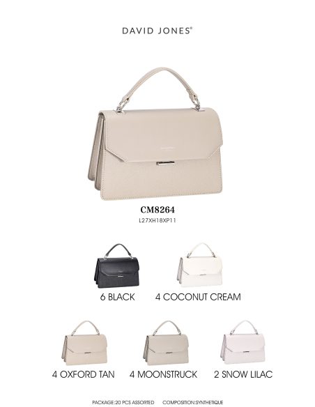 Bolso de mano solapa y cierre metálico