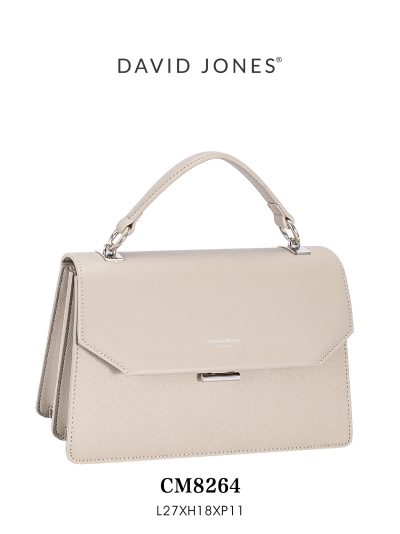 Bolso de mano solapa y cierre metálico