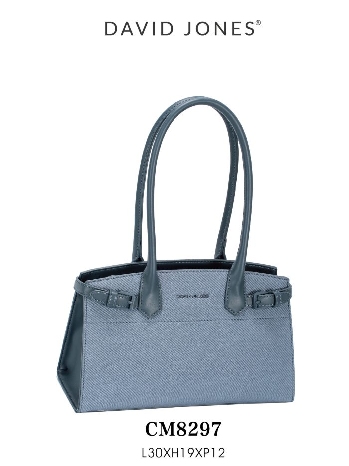 Bolso tote contraste con hebillas laterales