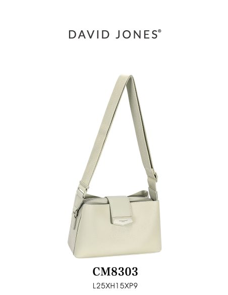 Bolso bandolera con cierre de lengüeta