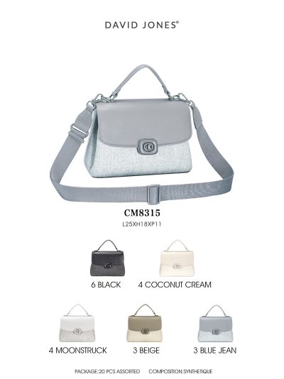 Bolso de mano mini bicolor con cierre giratorio 2