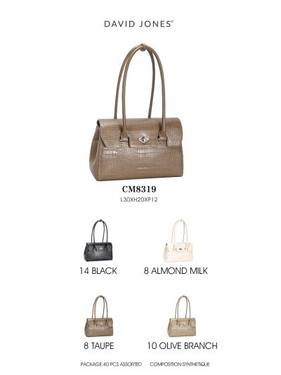 Bolso de hombro efecto cocodrilo solapa 2