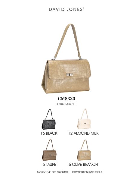 Krokodil-Effekt-Handtasche mit Drehverschluss