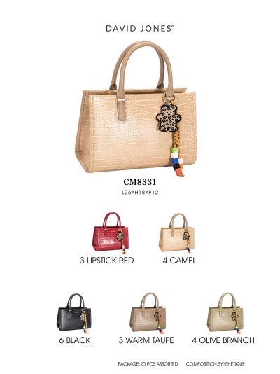 Bolso de mano efecto cocodrilo con charm 2