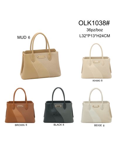 Bolso de mano combinado pespuntes 2