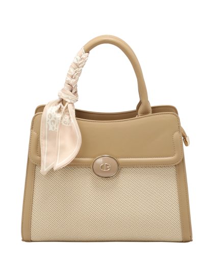 Bolso de mano combinado pañuelo decorativo