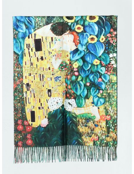 Bufanda estampada flecos