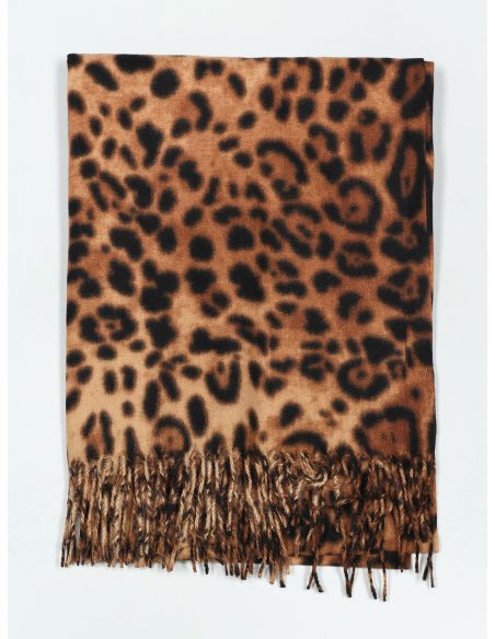Bufanda leopardo flecos